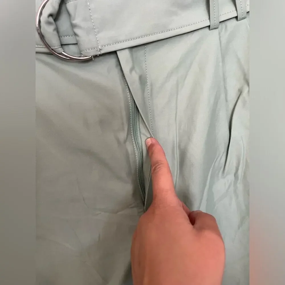 Maeve Light Green Cropped Ankle Pants - Picture 5 of 12
